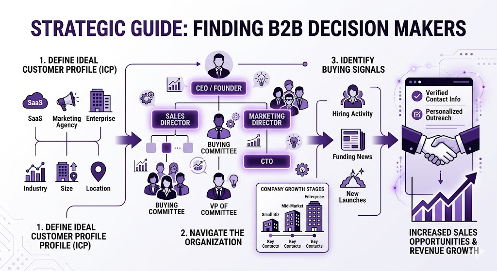 How to find B2B decision makers for sales and lead generation