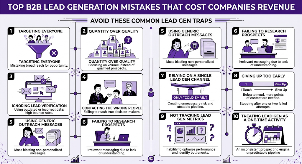 Top B2B lead generation mistakes that cost revenue